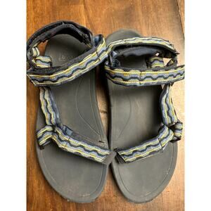 Teva blue and yellow adjustable sandal men's 6 women's 8